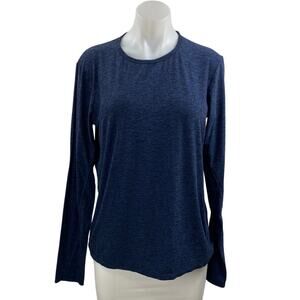 Outdoor Voices Women's Blue Crewneck Long Sleeve Activewear Tee T-Shirt Top Sz M